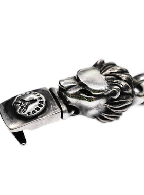 渡鸦专属欧美男手工纯银狮子手链