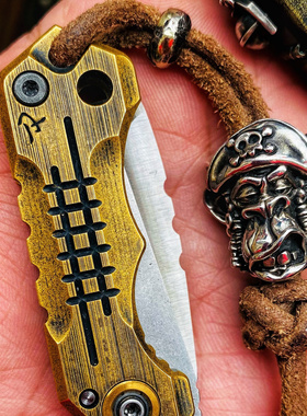 渡鸦原创手工猴子银吊坠EDC刀坠