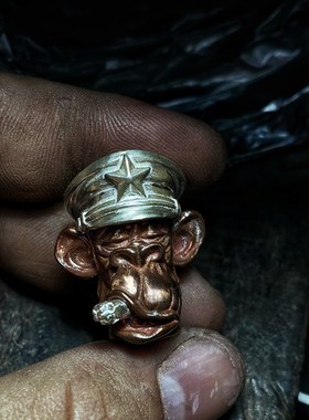 渡鸦原创纯银猴子士兵EDC刀坠