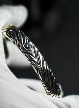 渡鸦默物原创手工纯银时茧手镯