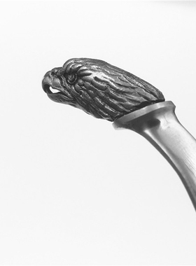 渡鸦原创印第安纯银手工鹰头手镯