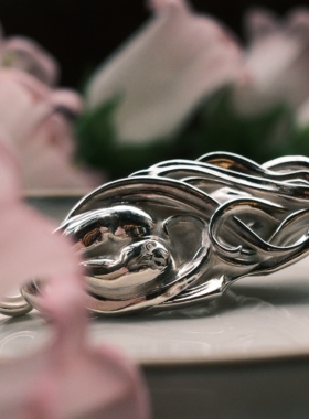 渡鸦暗黑红粉骷髅一场梦纯银吊坠