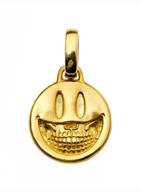 欲望车间原创手工笑脸骷髅银吊坠