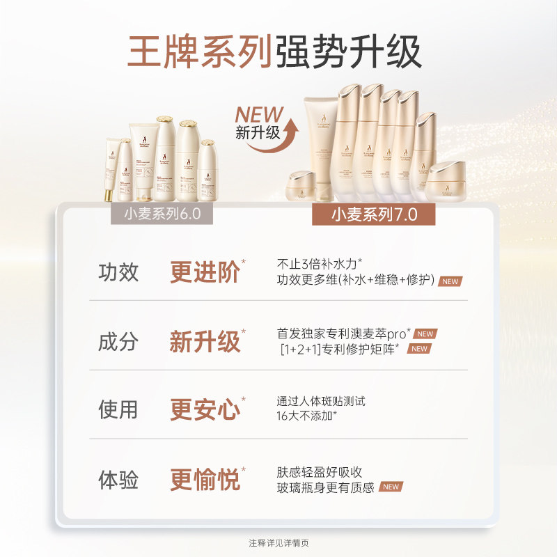 袋鼠妈妈小麦乳液脸部水润保湿乳护肤水乳润肤乳化妆品女官方正品