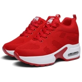 Красные танцующие высокие туфли, дышащая спортивная обувь на платформе, мягкая подошва