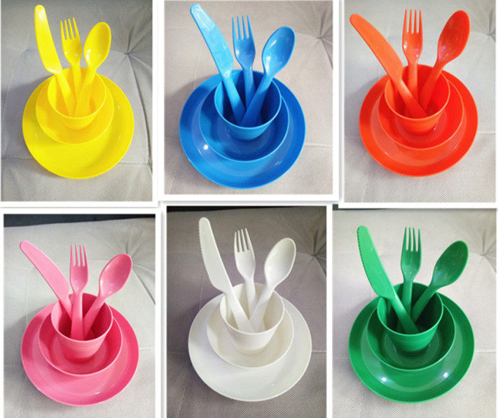 宜家儿童餐具宝宝幼儿园塑料餐具6件套杯碗碟刀叉勺套装防摔西餐,淘宝优惠券,粉丝福利购,淘宝优惠卷