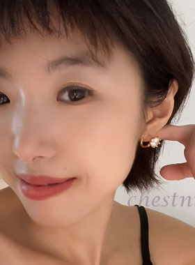 法式气质单钻花瓣耳扣 通勤百搭显气质小众轻奢耳饰