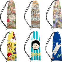 Cartoon Printed Badminton Racket Bag Bunch Pocket Draw Rope Portable Sports Cloth Bag Badminton Racket Bag