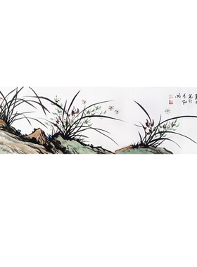 纯手绘中国画床头客厅茶社书房
