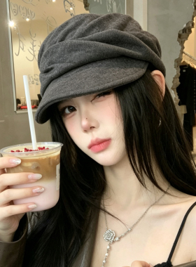 秋冬显脸小百搭贝雷帽女大头围