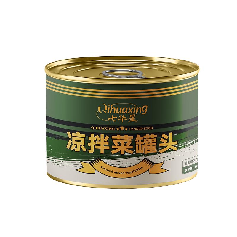 七华星凉拌菜罐头340美味香干下饭香辣咸菜户外方便即食食品,淘宝优惠券,粉丝福利购,淘宝优惠卷