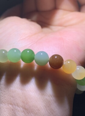 独特多宝和田玉多宝手串手链和田玉素色多宝渐变色圆珠多宝8