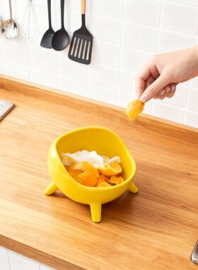 可爱几何陶瓷桌面摆件黄色收纳储物装饰品日常送礼