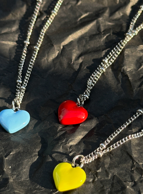 Komeiku夏日多巴胺爱心项链