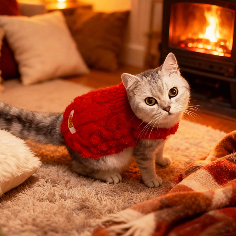 猫咪衣服冬季防掉毛布偶银渐层猫德文无毛猫英短蓝猫冬天保暖加厚,淘宝优惠券,粉丝福利购,淘宝优惠卷