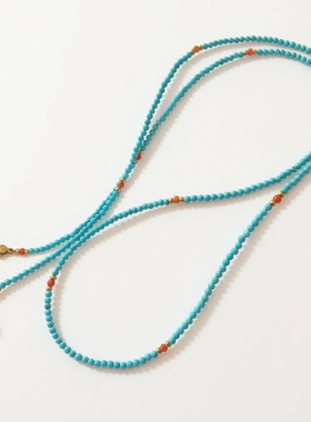 防丢眼镜链轻奢米珠红串珠