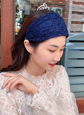 透气夏季头饰发卡碎发遮白发遮盖神器时尚发带宽边发箍头箍女士