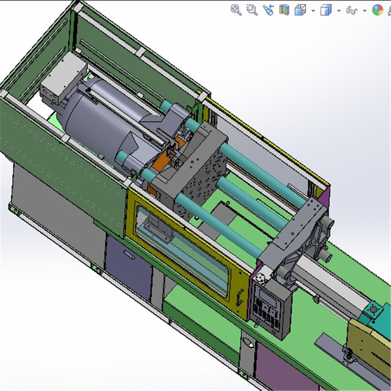 卧式180吨注塑成型机3D图纸 非标自动化机械3D图纸机械三维模型 - 图1