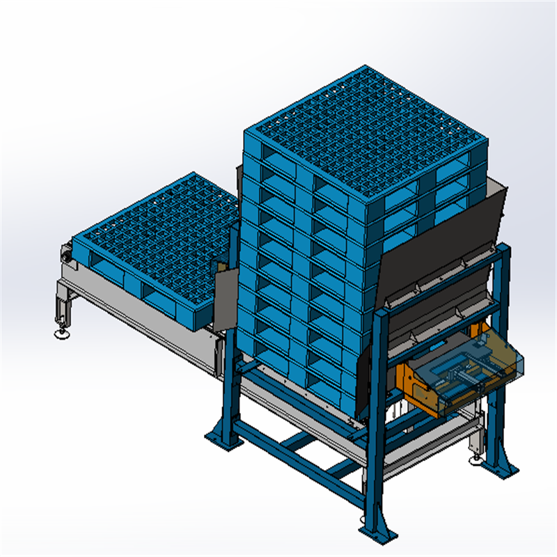 托盘库（带链式输送机）3D机械 E062  非标自动化机械 - 图2