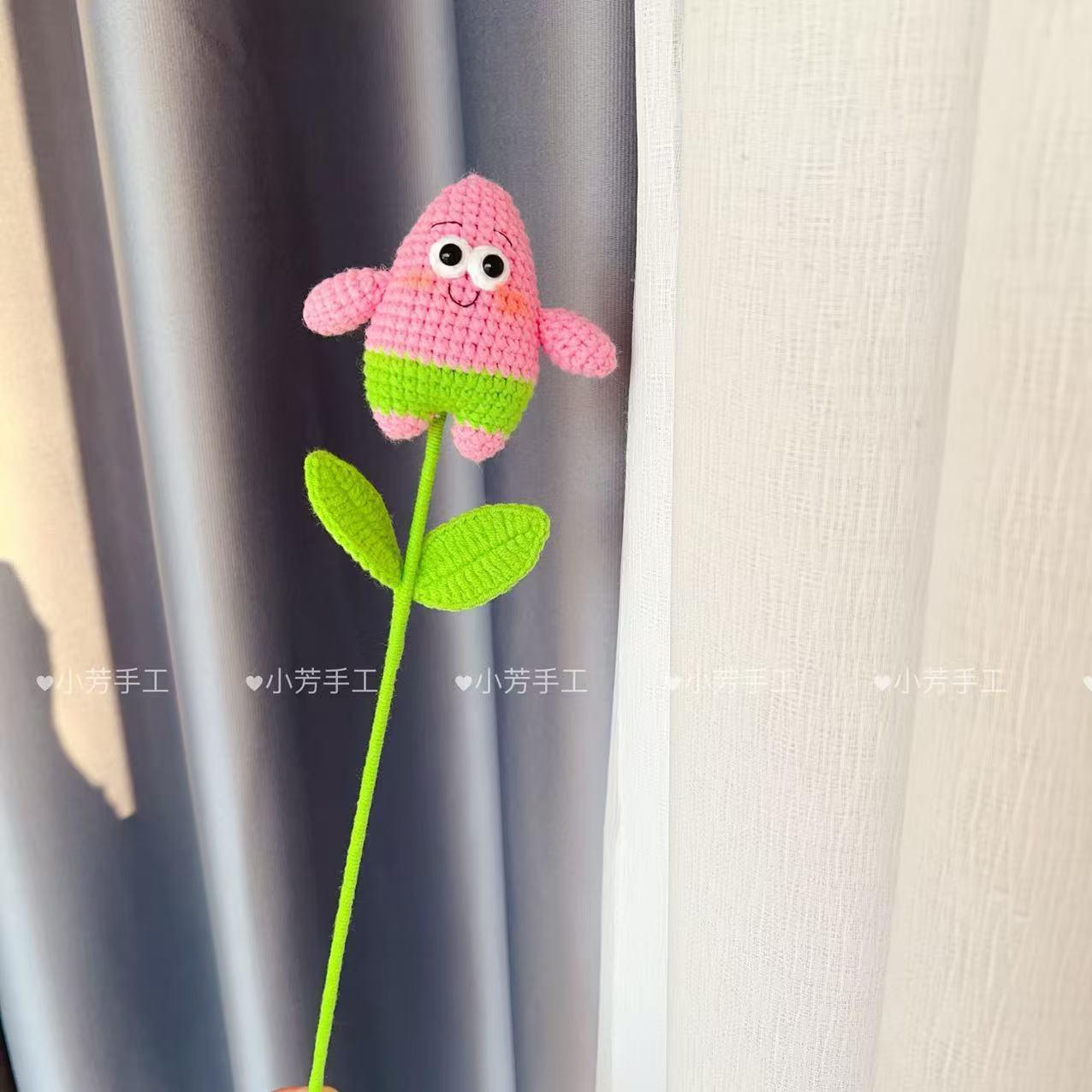 成品仿真手工毛线花编织钩针卡通动物玩偶情人节教师节创意礼物 - 图3