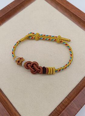 手工编织八股如意桃花结手绳