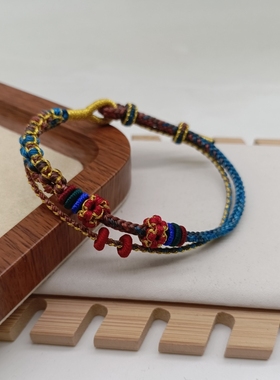 手工编织8股飞天敦煌手链