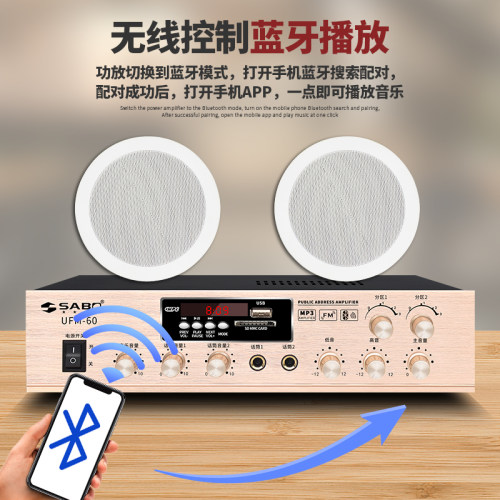 威伯尔定压功放机家用大功率家庭影院KTV蓝牙hifi数字2.0立体声 - 图2