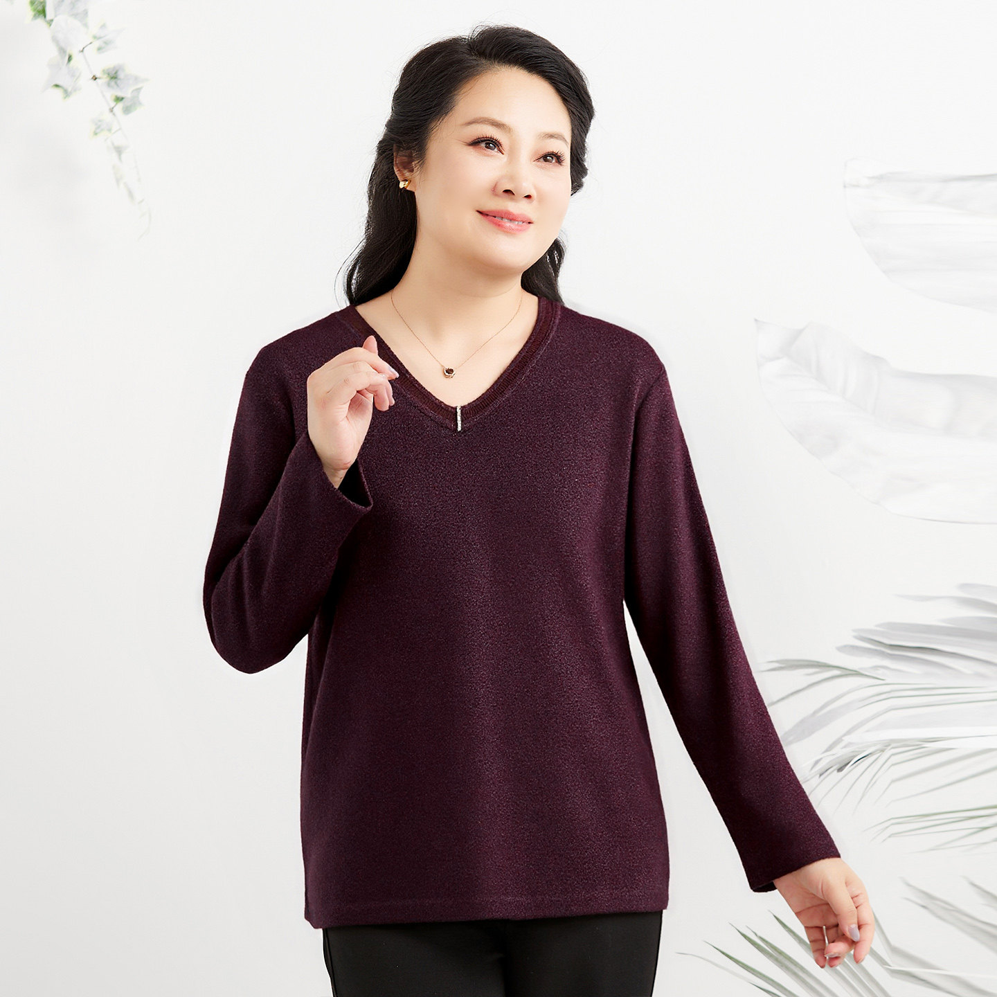 胖太太大码女装秋冬新品显瘦时尚纯色百搭打底羊毛衫625300410,淘宝优惠券,粉丝福利购,淘宝优惠卷