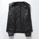 Haining short leather jacket black loose casual plus size