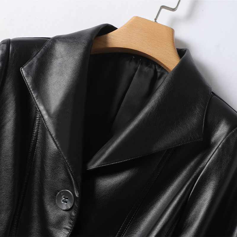 绵羊皮女士黑色修身显瘦气质外套真皮2025海宁单皮新款高端女皮衣,淘宝优惠券,粉丝福利购,淘宝优惠卷