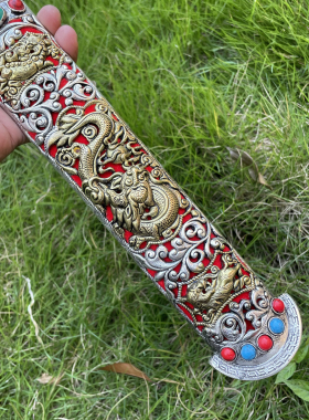 龙腾虎跃短刀藏式风格小刀藏饰品