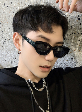 ALASYA复古美式猫眼墨镜男高级感ins欧美太阳眼镜韩版潮流gm个性