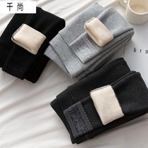 Thread plus suede underpants woman autumn winter thickened outside wearing autumn pants tight fit trousers warm cotton pants