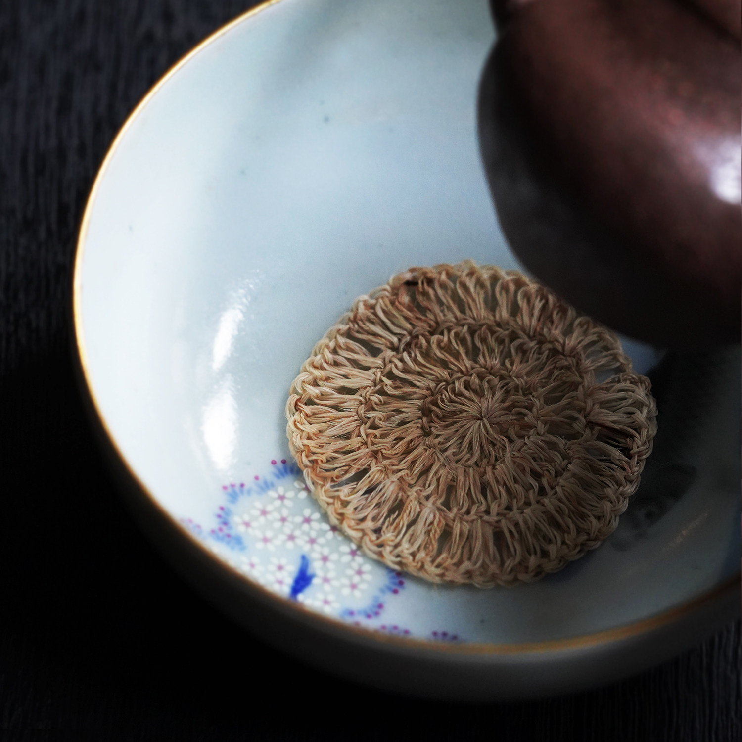 漱繁 茶染火麻茶垫 手作养壶垫 手工钩织 杯垫吸水垫可养隔热垫,淘宝优惠券,粉丝福利购,淘宝优惠卷