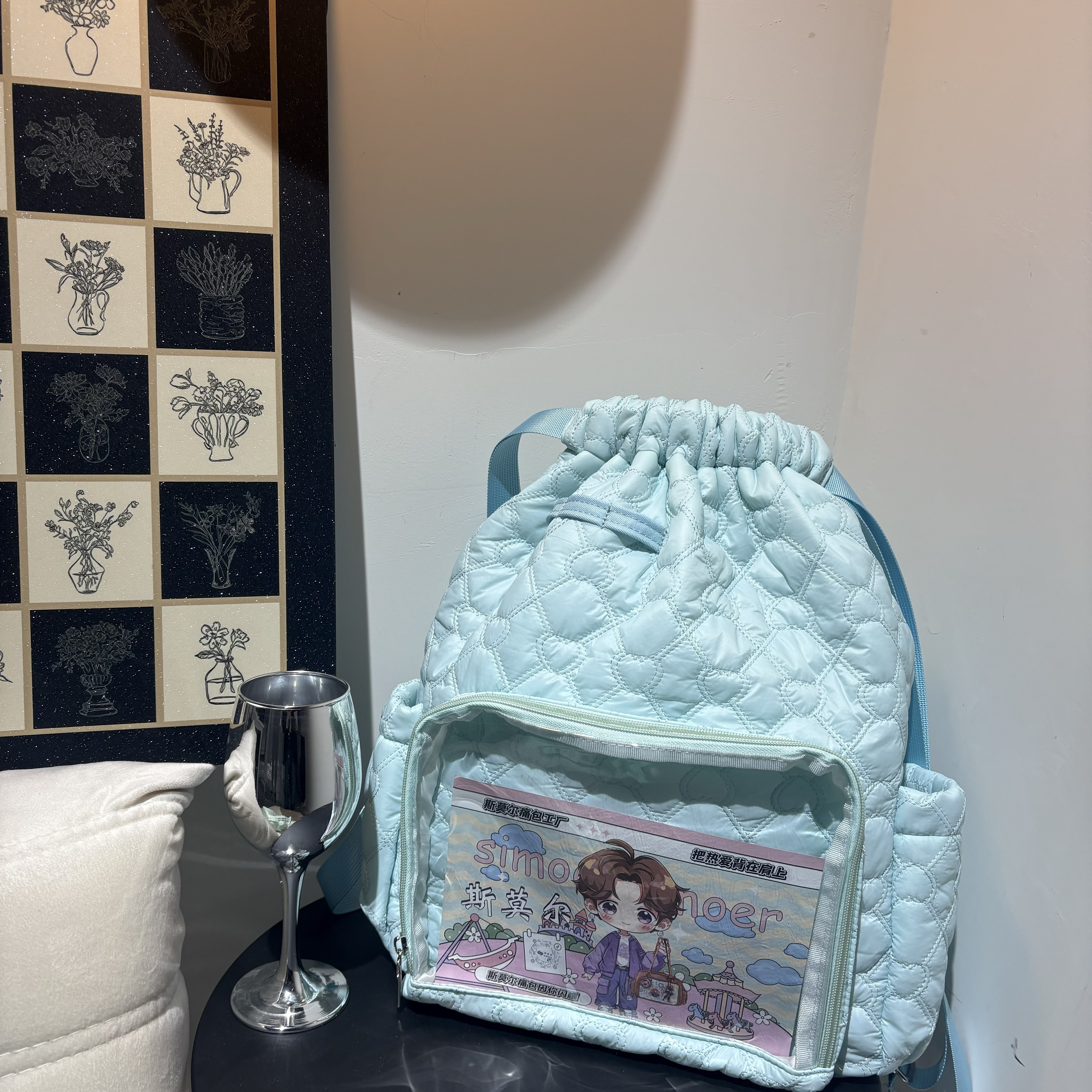 斯莫尔原创抽带痛双肩包二次元甜美开学爱心棉吧唧娃包日常包背包,淘宝优惠券,粉丝福利购,淘宝优惠卷