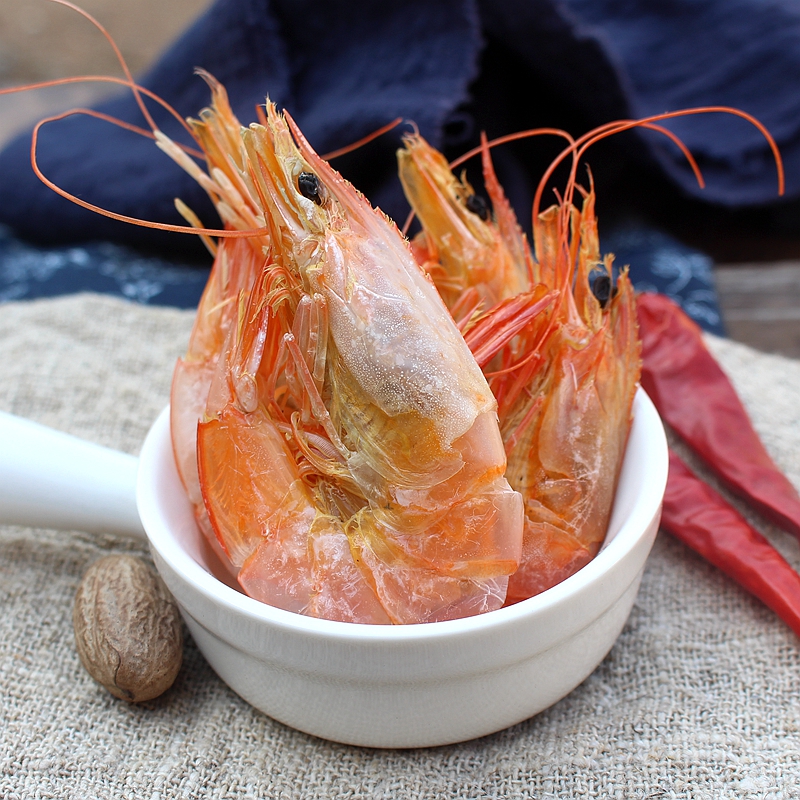 大号烤虾干即食500克碳烤对虾干海虾零食海鲜水产干货 - 图0