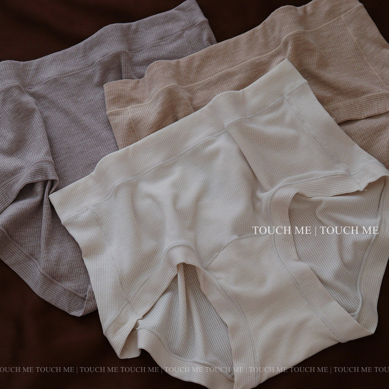 touchme法式复古螺纹裸肌感内裤女莫代尔透气桑蚕丝抑菌裆中腰3条,淘宝优惠券,粉丝福利购,淘宝优惠卷