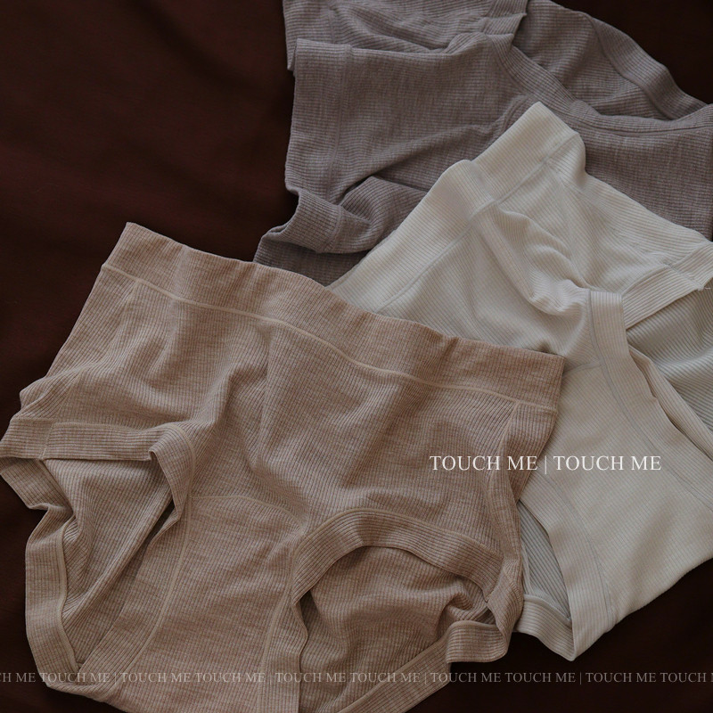 touchme法式复古螺纹裸肌感内裤女莫代尔透气桑蚕丝抑菌裆中腰3条,淘宝优惠券,粉丝福利购,淘宝优惠卷