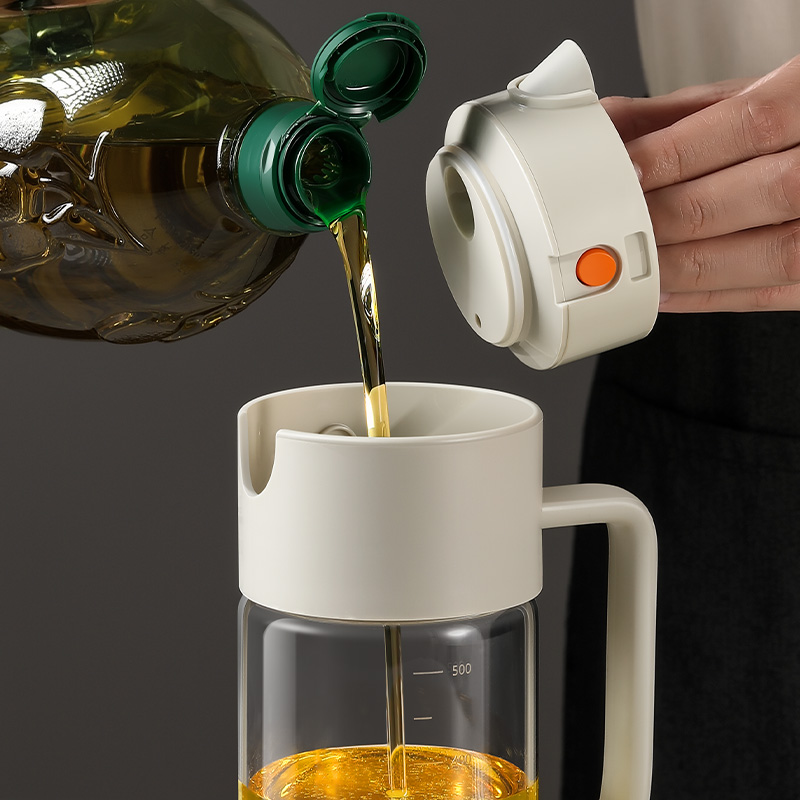 LISSA油壶玻璃自动开合重力油瓶家用厨房防漏油罐酱油醋瓶耐高温 - 图3