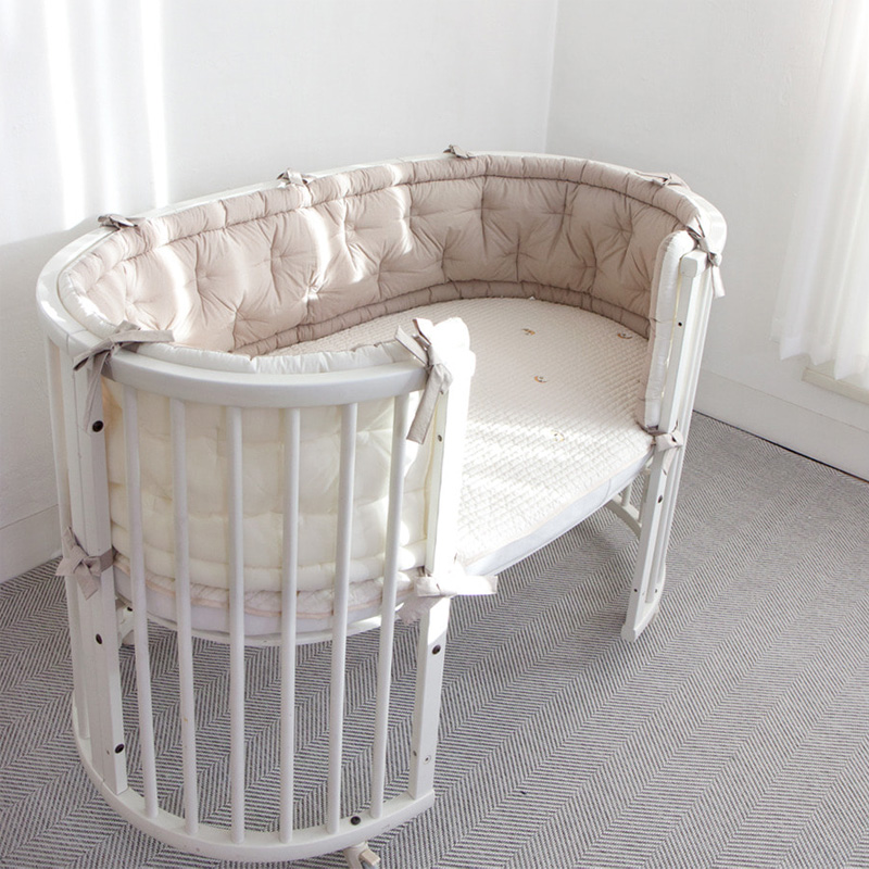 leander/stokke/新生儿两面柔软床围韩国纯手工高级定做婴儿床品