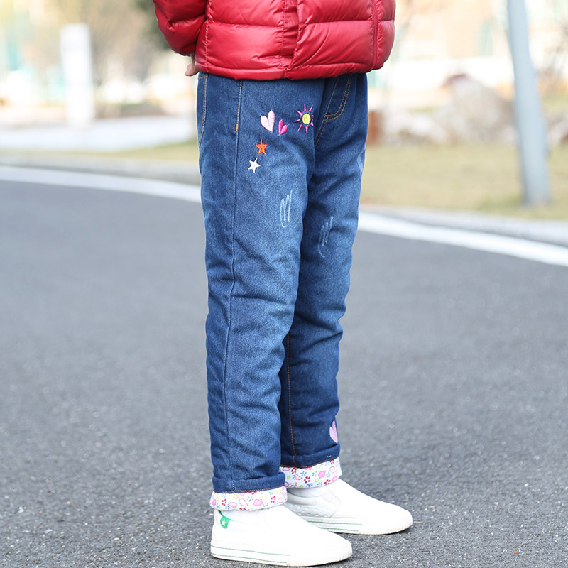 女童加厚棉裤加棉裤子冬季儿童牛仔裤一条过冬三层夹棉宝宝外穿裤,淘宝优惠券,粉丝福利购,淘宝优惠卷