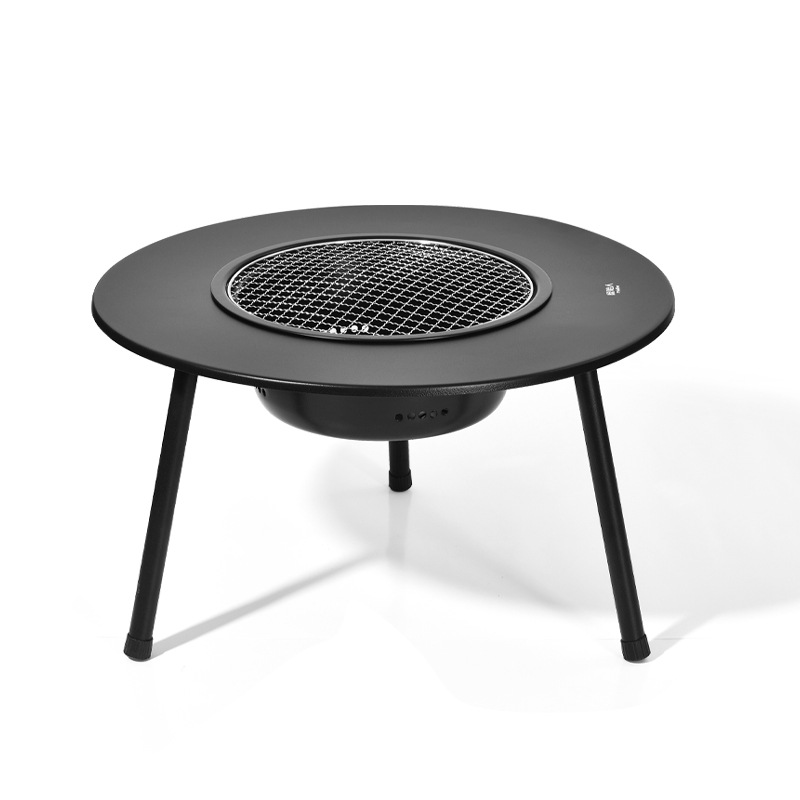 Primitive people cook tea around the stove, barbecue stove, household indoor stove set, outdoor barbecue table, heating basin, tea can