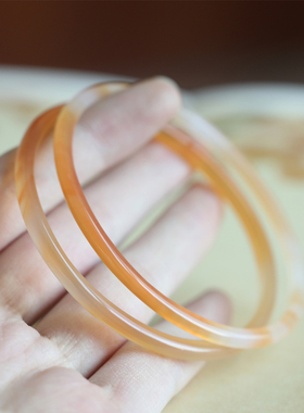 叮当镯天然美人条玉髓手镯古风