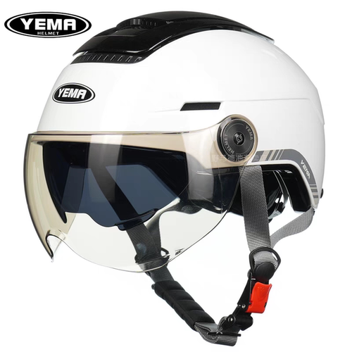 正品野马370s头盔3C认证电动摩托车男女四季半盔夏季防晒安全帽 - 图0