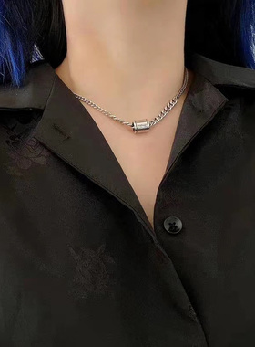 转动项链紫蝉重工轻奢女925纯银