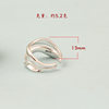 Zichan S925 Silver Geometric Wave Open Ring for Women