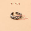 Zichan S999 pure silver vintage flower open ring