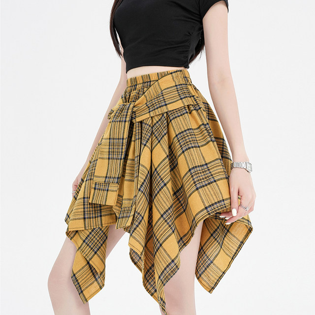 Short skirt irregular hip hop A elastic waist dancing skirt