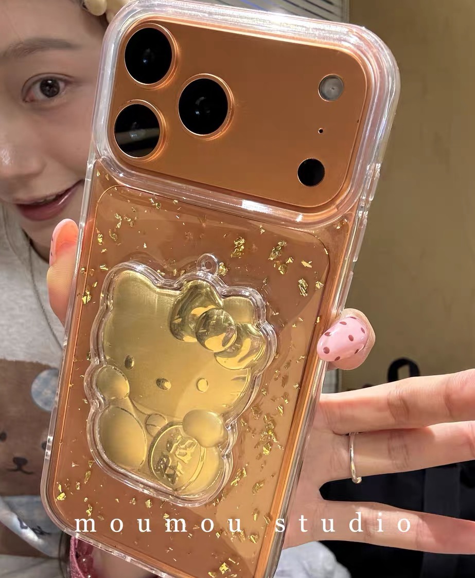 金箔招财kitty猫适用vivoS30 S20pro手机壳S19 s18 s17 s16软壳s15X200 X100滴胶x90保护套x80防摔X70软壳女 - 图0