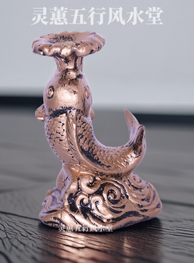 新鲤鱼树脂摆件水晶球底座